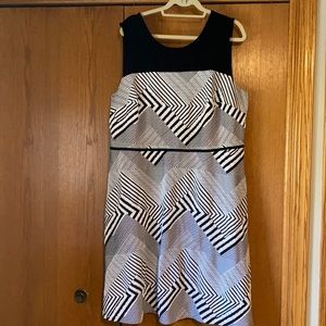 Black and white textured dress